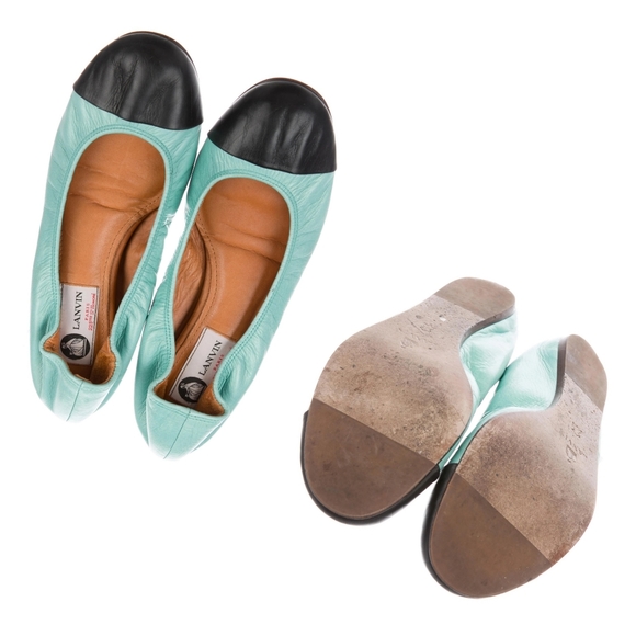 Lanvin leather cap-toe flats size 37.5 - Picture 2 of 2